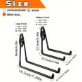 thumbnail image 4 of 4pcs/ pack Black Orange Garage Hooks Heavy Duty, Utility Garage Wall Storage Hooks for Hanging, Garage Organization and Tool Hangers for Bike, Ladder Hanging, Ropes, Garden Tools and Bulky Items, 4 of 8
