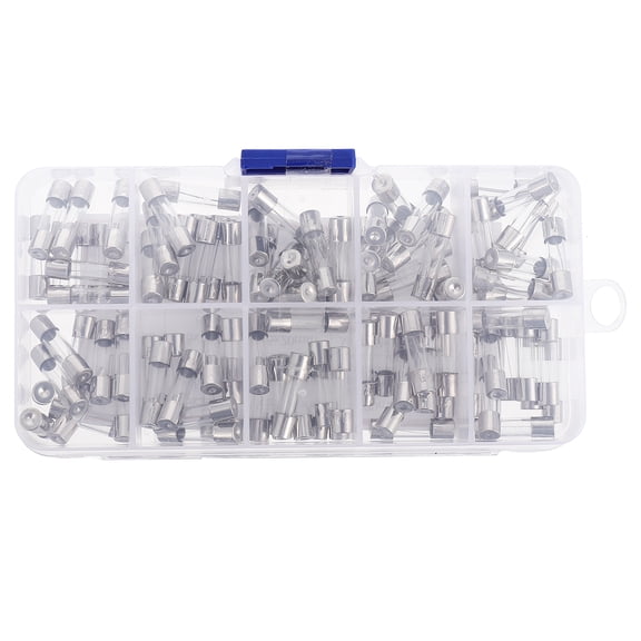 Mobestech 100pcs fuse kit Glass Tube Fuse Silver for Reliable Circuit Protection