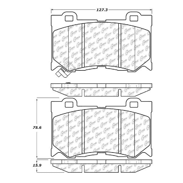 GoParts OE Replacement for 20082013 Infiniti G37 Front Disc Brake Pad