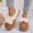 Khaki, variant on Women Platform Boots Fuzzy Slippers Mini Boots Slippers Clogs Indoor Outdoor
