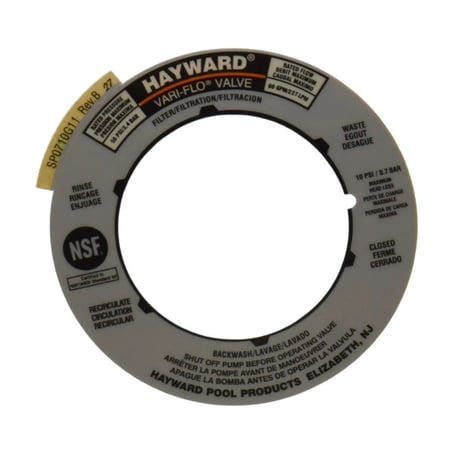 Genuine Hayward SPX0710G Valve Label Plate For Hayward Mulitport and Sand Filter
