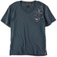 thumbnail image 1 of Camiseta gráfica para hombre Buffalo David Bitton con cuello en V desgastado azul XXL, 1 of 2
