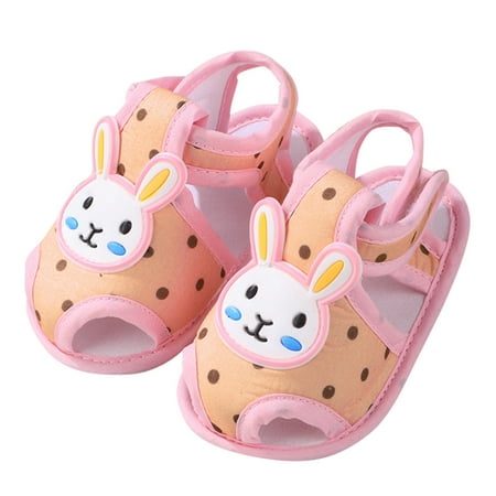 

Baby Shoes Girls Boys Soft Shoe Walkers Shoe Cartoon Rabbit Princess Shoe Sandals Beach Holiday Vacation Shoes For Child Shower Footwear