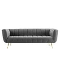 thumbnail image 6 of Modway Favour Channel Tufted Performance Velvet Sofa, Multiple Colors, 6 of 8