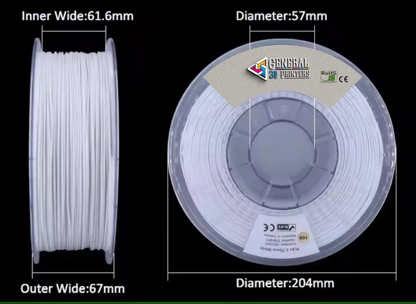 ABS Filament 1.75mm Colored, 1kg (DarkGreen)