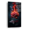 thumbnail image 2 of Epic Art 'Red Rose On Fire 3' by Rey Klimt Acrylic Glass Wall Art, 12" x 24", 2 of 8