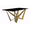 Black/Gold, variant on LeisureMod Nuvor Modern Dining Table with a 55" Rectangular Top and Gold Steel Base for Kitchen and Dining Room, White Grey