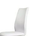 thumbnail image 2 of Benzara Leatherette Side Chair with U Shaped Metal Base, Set of 2, White and Chrome, 2 of 5