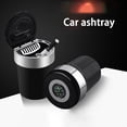 thumbnail image 3 of Cenicero de Acero Inoxidable con Luz LED XWSHYW para Interior Del Coche, 3 of 6