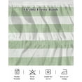 thumbnail image 6 of Sage Linen Stripes Bed Skirt Queen Size 16 Inch Drop, Vintage Country Adjustable Elastic Dust Ruffles Bedskirt for Queen Bed Wrap Around Pleated Mattress Frame Cover, 6 of 9