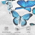 thumbnail image 3 of Coolnut Blue Beautiful Butterfly Patterned Hand Towels 2 PCS, Cotton Bath Towel for Drying Face Hands Body Decorative Water Absorbent Lightweight Towels for Bathroom Ktichen Travel Gym, 16"x28", 3 of 6