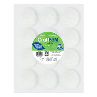 Smoothfoam, Styrofoam Balls, 2 Inches, White, Pack of 12, Mardel