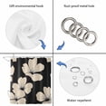 thumbnail image 3 of Beige Floral Silhouette Shower Curtain Set - 48" x 72" Washable Bathtub Curtain with 12 Hooks, Farmhouse Vintage Flowers Waterproof Fabric Stall Shower Curtains for Bathroom/Bathtub Décor, 3 of 6