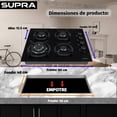 thumbnail image 2 of Combo FIAMMA SUPRA Horno Eléctrico Empotrable Pomelo 110 V y Parrilla a Gas 4 Quemadores 60 cm Cristal Templado Negro, 2 of 11