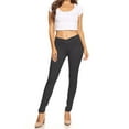 thumbnail image 4 of Women's Mid-Rise Seagull Shaped Skinny Ponte Pants with Elastic Waistband, 4 of 6