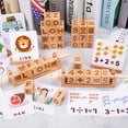 thumbnail image 1 of pitrice Kids Wooden Maths Learning Toy Math Manipulatives Numbers and Symbols Abacus Educational Operation Game with Cards No.02, 1 of 6