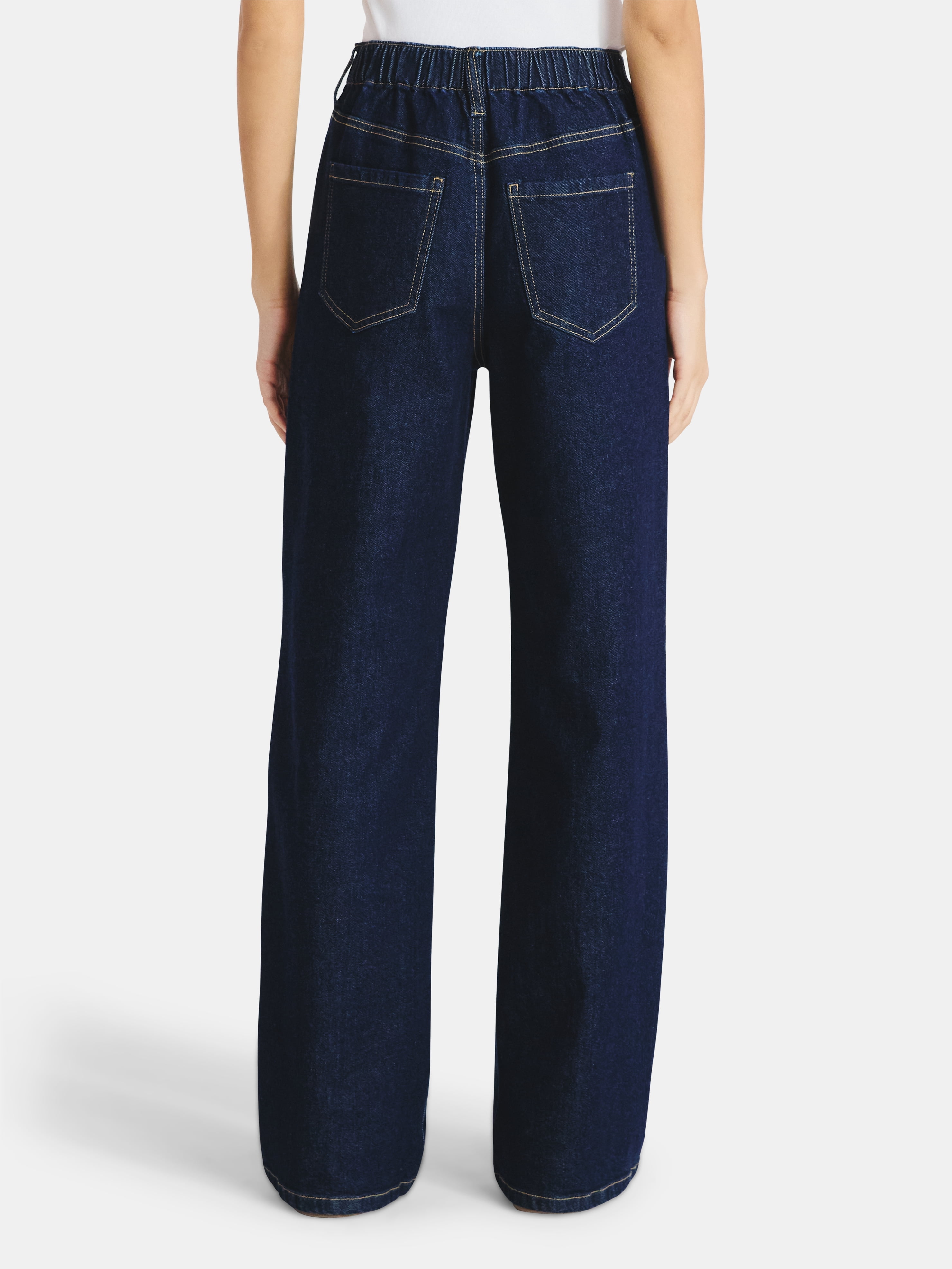 No Boundaries High Rise Baggy Wide Leg Jeans, 34" Inseam, Women's and Women's Plus Sizes XXS-4X