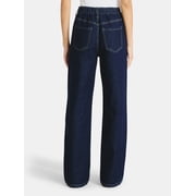 No Boundaries High Rise Baggy Wide Leg Jeans, 32 Inseam, Women's and Women's Plus Sizes XXS-4X