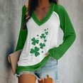 thumbnail image 4 of Pntutb Womens Casual St. Patricks Day Print Long Sleeve Tops V-Neck Womens Blouse, 4 of 4