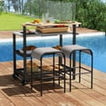 thumbnail image 2 of GVN Garden Grill, Patio Backyard Barbecue Grill,Rolling Bar Cart with Flip-up Table and Hooks for Kitchen, 2 of 11
