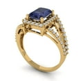 thumbnail image 2 of Clara Pucci 14K Yellow Gold 1.94ct BlueSapphire Solitaire with Accents Ring, 2 of 8
