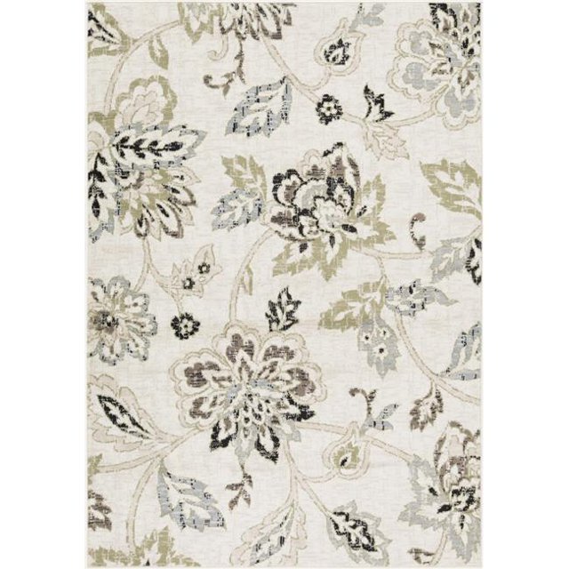 5 x 7 in. Danby Maya Floral Rug, Green