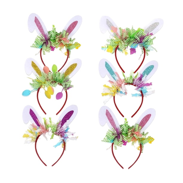 Diademas con orejas de conejo de Pascua, accesorios para disfraces, decoraciones para mujeres y niñas, cosplay de Halloween, artículos para fiestas, f