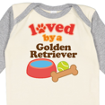 thumbnail image 4 of Inktastic Golden Retriever Loved by a Boys or Girls Long Sleeve Baby Bodysuit, 4 of 5
