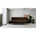 thumbnail image 2 of Sofá Cama Reclinable EL BAZAR STORE Vegas Lino Chocolate Moderno Abotonado, 2 of 5