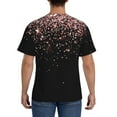 thumbnail image 3 of Bixox Men's Rose Gold Glitter1 Printed Short Sleeve Skinny Athletic T-Shirt, 3 of 6