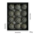 thumbnail image 2 of 12PCS 8CM Vintage Rustic Christmas Ornaments -Christmas Tree Decorations, 2 of 10