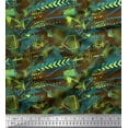 thumbnail image 1 of Soimoi Brown polyester Crepe Fabric Triangle & Brush Stroke Abstract Print Fabric by the Yard 42 Inch Wide, 1 of 3