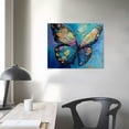 thumbnail image 4 of Orinice Butterfly Blue Soft Painting Fine Art Aesthetic Poster & Print Wall Decor for Home Office Classroom Kitchen Bathroom 16x12in, 4 of 6