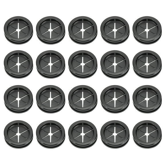 Uxcell Rubber Grommet 7/8", Round Rubber Hole Plugs Firewall Plug Grommet Wire Cable Protection, Black 20 Pcs