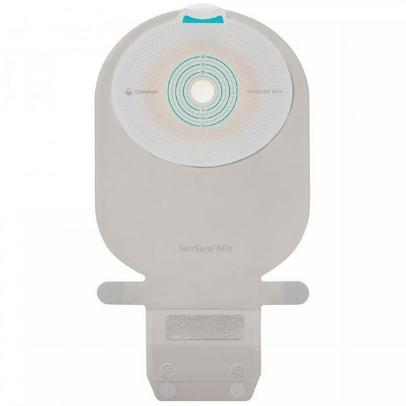 SenSura Mio Filtered Ostomy Pouch, One-Piece System, 11 Inch Length, Maxi, 3/8 to 2-1/8 Inch Stoma, Drainable, Flat, Trim to Fit, Transparent, 10 Count