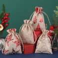 thumbnail image 5 of 5 PCS Christmas Drawstring Bags Wrapping Storage Bags for Christmas Candy Goodie Holiday party Favors (10*15CM), 5 of 5