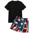 thumbnail image 5 of GrmtClth Men's Usa Flag 2 Piece Outfits Independence Day 4th Of July Tee and Shorts Set Breathable Short Sleeve Outfits Soft Elastic Drawstring Clothes Red L, 5 of 5
