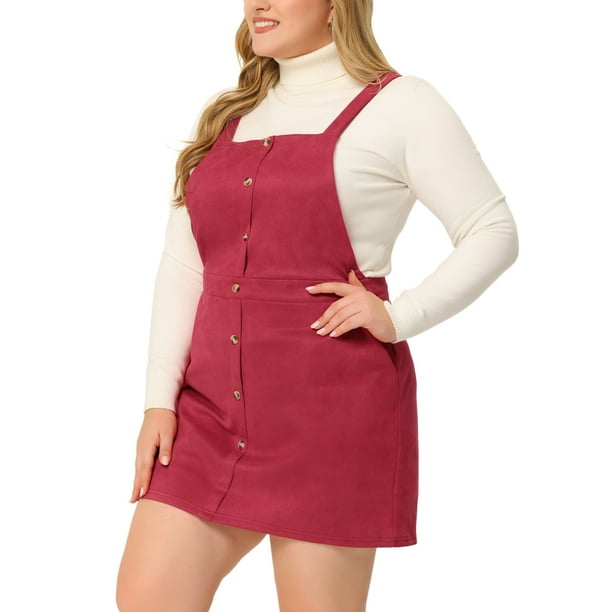 Red hotsell overalls skirt