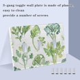 thumbnail image 4 of Dailycode Light Switch Plate Covers 3 Gang Wall Plate Plastics Outlet Covers for Kitchen Home Office Decor Broccoli Arugula Fennel, 4 of 8