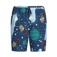 thumbnail image 4 of Gaeub Alpaca Astronaut in Space Printed Men's Short Pajama Pants, Lightweight Lounge & Sleep Bottoms Keep You Cool - 3X-Large, 4 of 9