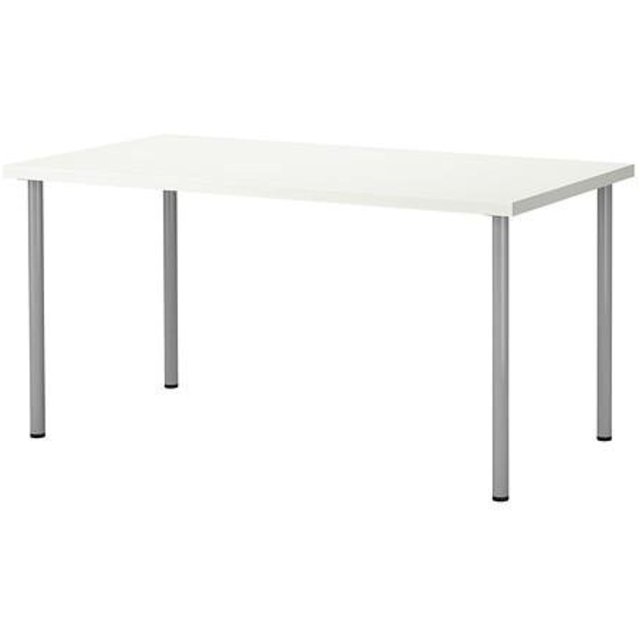 Ikea Linnmon Desk with Adils Legs for Multi Purpose 47 1/4"x23 5/8" White Desk Gray Legs