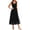 Black, variant on Women's Midi Tulle Dress Sleeveless Smocked Square Neck Ruffle Flowy Party Wedding Guest Sundress