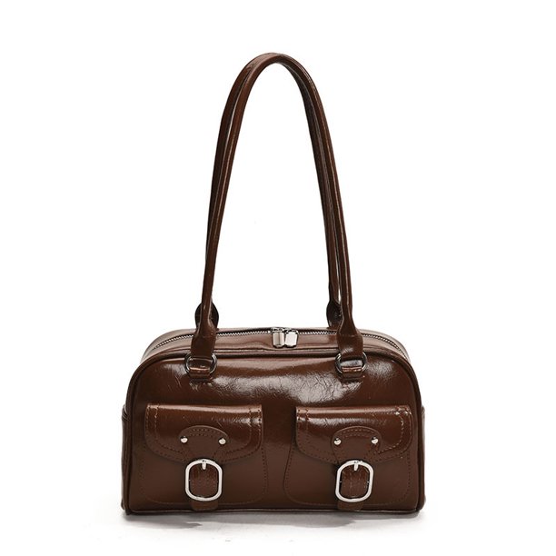 Bolso de axila multibolsillos de alta calidad para mujer, nueva versión coreana 2025, bolso Boston de mano de nicho, bolso de hombro de gran capacidad