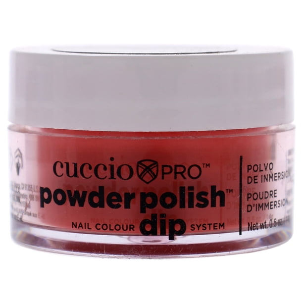 Polvo de uñas Cuccio Pro Powder Polish Nail Colour Dip System - Red with Orange Undertones Nail Powder Dama 0.5 oz