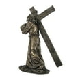 thumbnail image 2 of Jesus on the Way to Calvary Bronze Finished Statue - 12 Inches Tall - Cold Cast Resin with Hand-Painted Accents - a Profound Religious Sculpture for Christian Devotion, 2 of 4