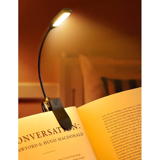 Luz para libro Monotremp para leer en la cama, 80 h de autonomía