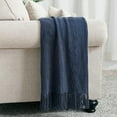 thumbnail image 2 of Bourina Rhombus Navy Throw Blanket for Couch Sofa, Suitable for Adult, Soft and Lightweight, 50"⨉60", 2 of 7