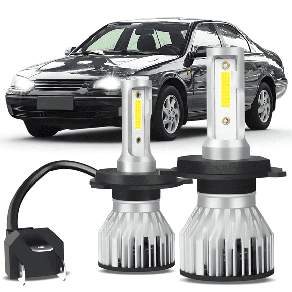 H4 LED Headlight Bulbs for 1997-1999 Toyota Camry High and Low Beam Plug & Play 7600LM 6000K, 2 Bulbs
