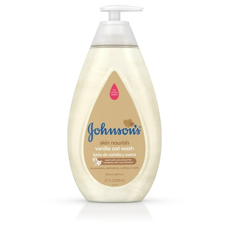 Oat Milk Bath - Johnson's Skin Nourish Baby Wash With Vanilla & Oat Extract, 27.1 fl. oz