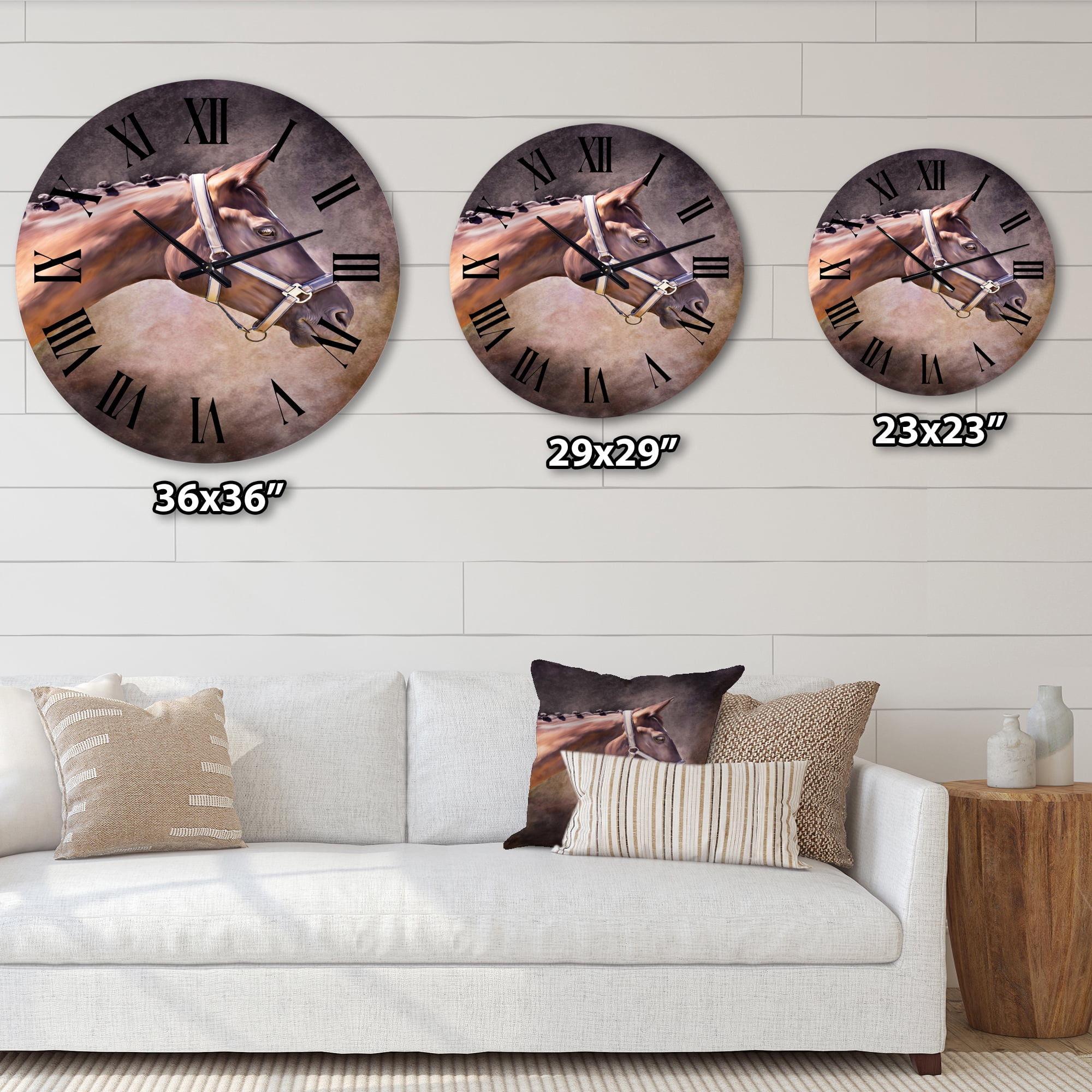 Designart 1 in Farmhouse Wall Clock